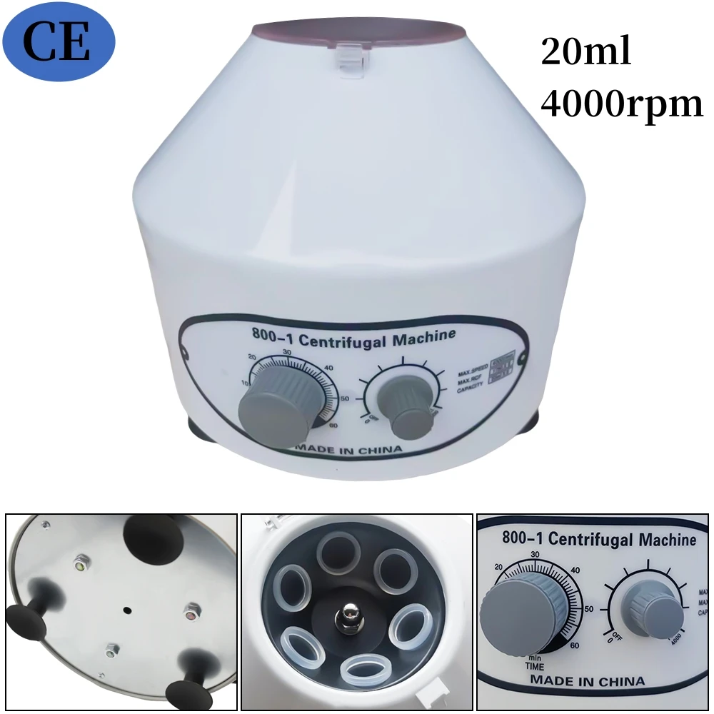 20ml Laboratory Centrifuge Benchtop Centrifuge Table Machine Electrical Medical 4000rpm