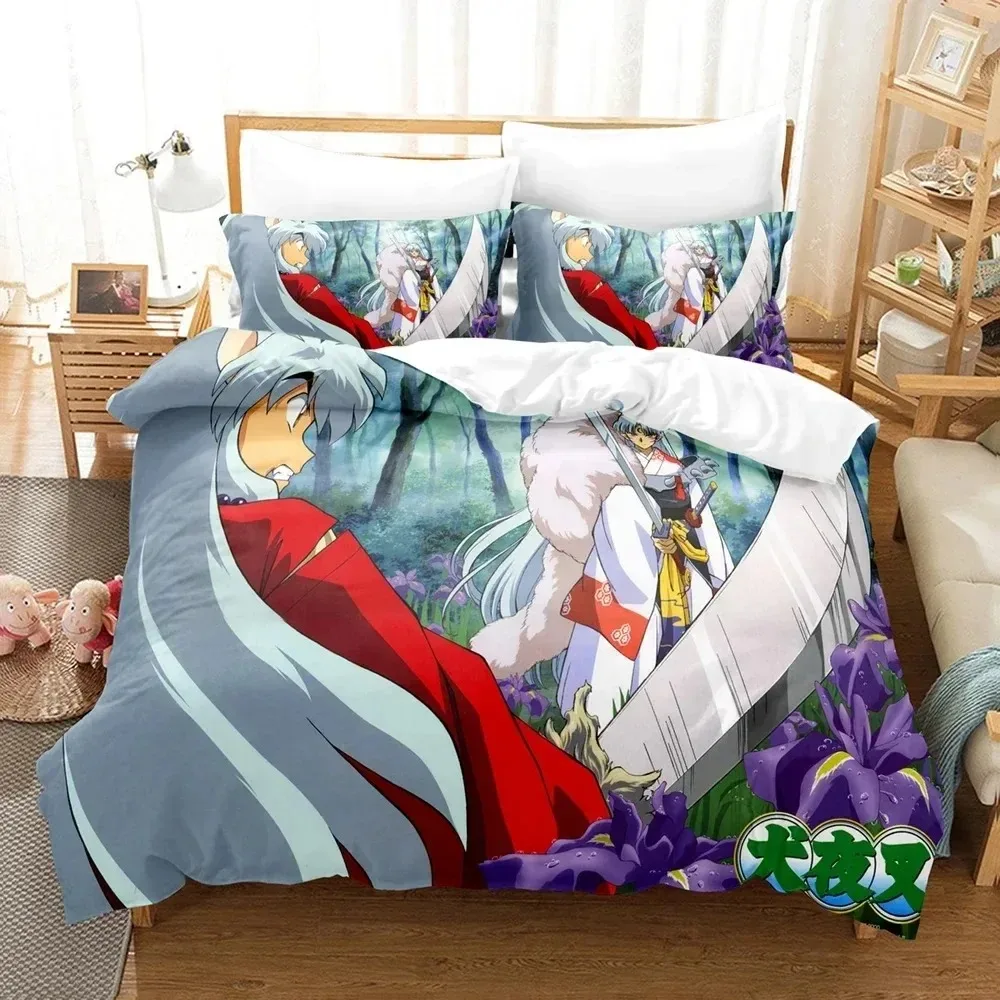 

3D Lnuyasha Bedding Sets Duvet Cover Set With Pillowcase Twin Full Queen King Bedclothes Bed Linen