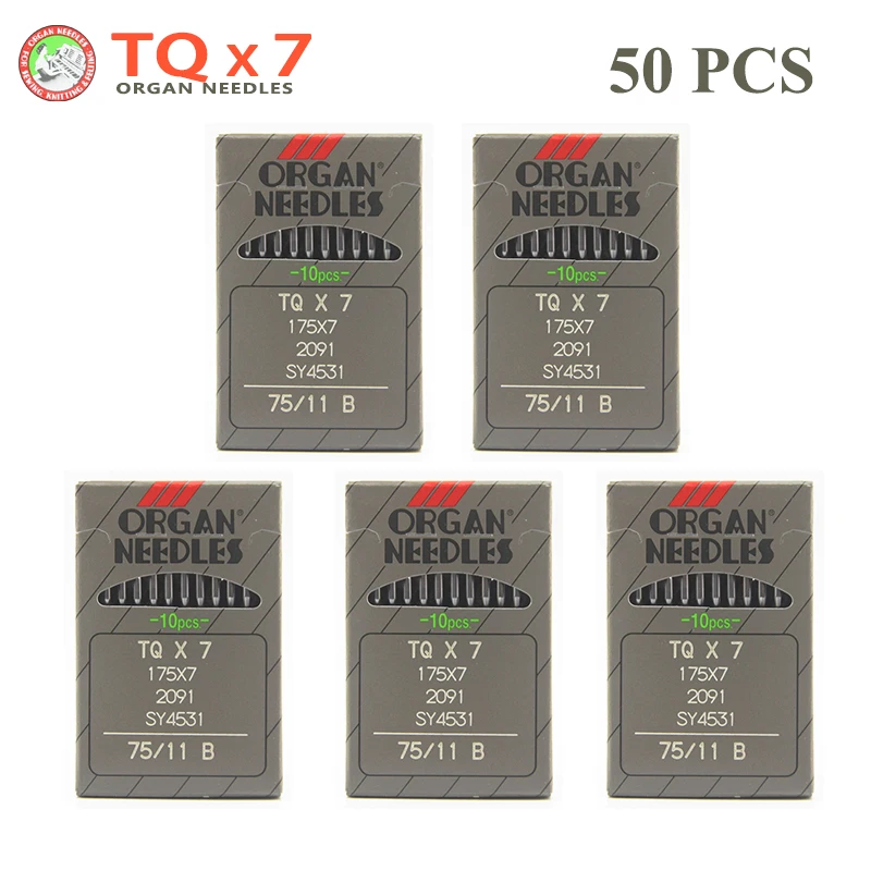 

50 PCS TQX7 ORGAN Button Sewing Needle Fit Industrial Button Sewer Sewing Machine Accessories 175x7 175X9 2091 LSX18 29L
