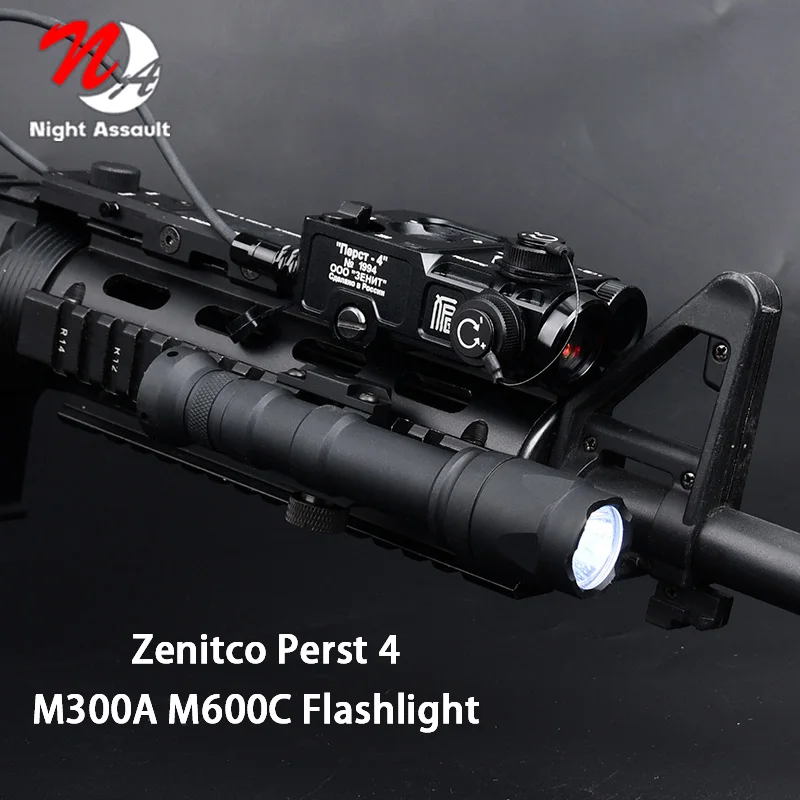 

WADSN Tactical Zenitc Perst 4 Red Green Dot IR Laser Strobe Weapon Scout Light M300 M300A Flashlight Hunting P4 Pressure Switch