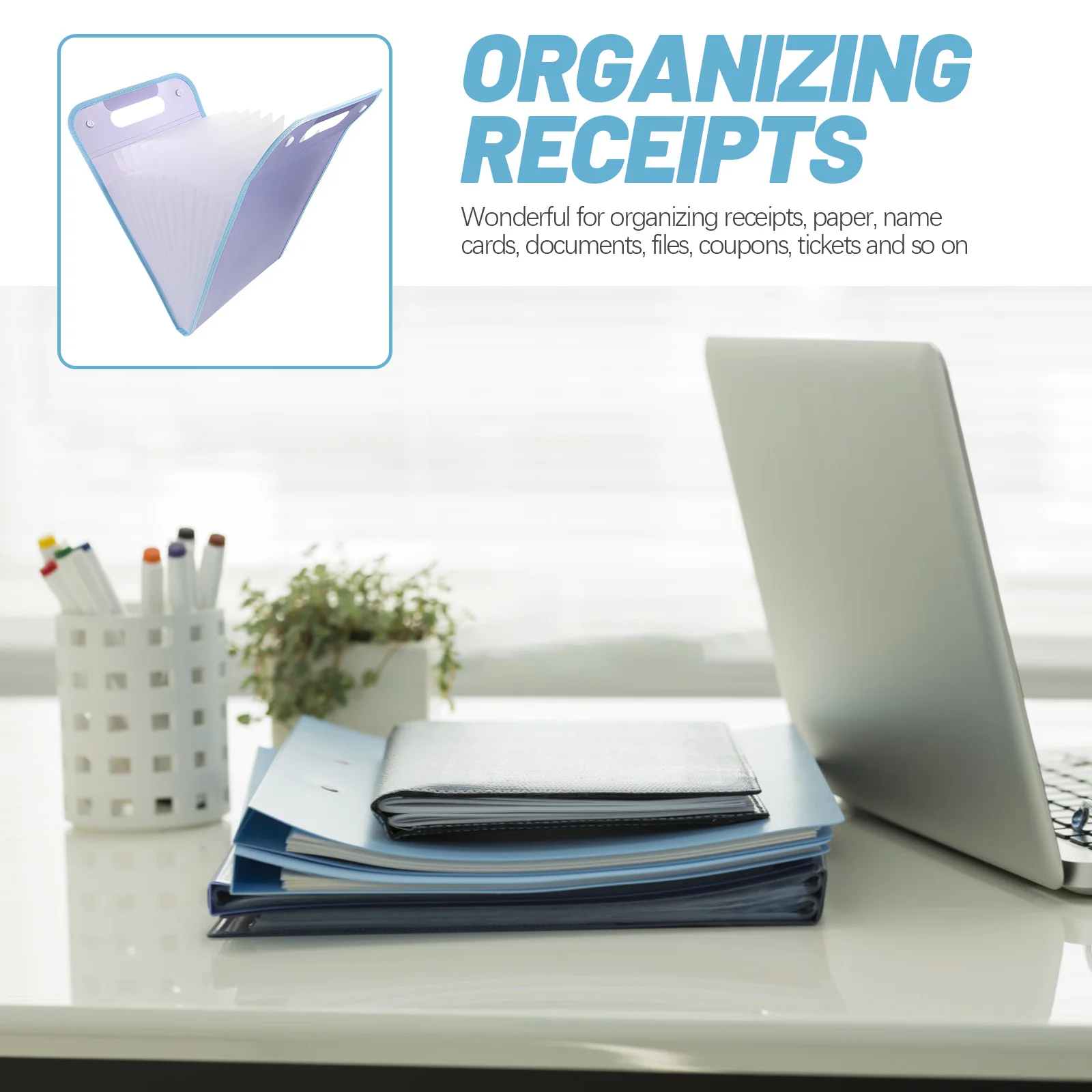 

Accordion File Folder Expanding Large Capacity Document Storage Organizer for Office School and Business Travel