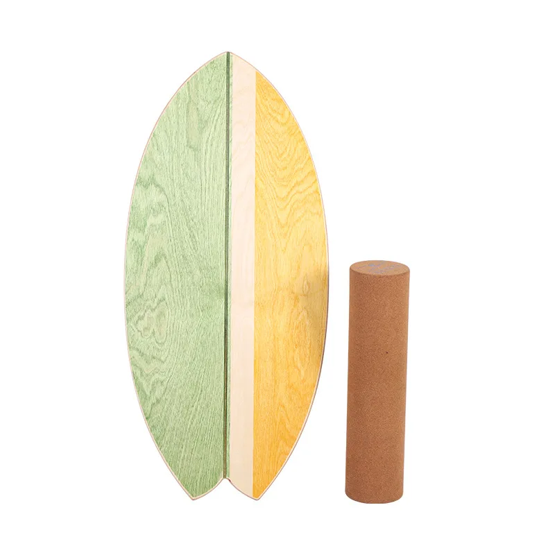 

10-Layer Birch Fatty Fish with Cork Rollers Difficult Yoga Training Balance Board