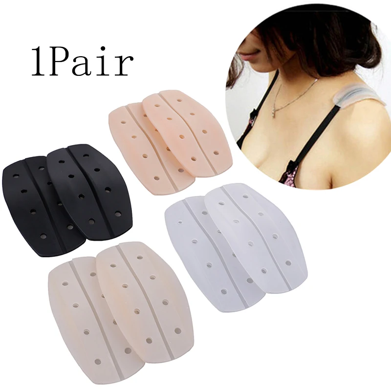 1Pair Soft Silicone Anti-slip Shoulder Pads Bra Strap Cushions Holder DIY Apparel Fabric Crafts Sewing Accessories