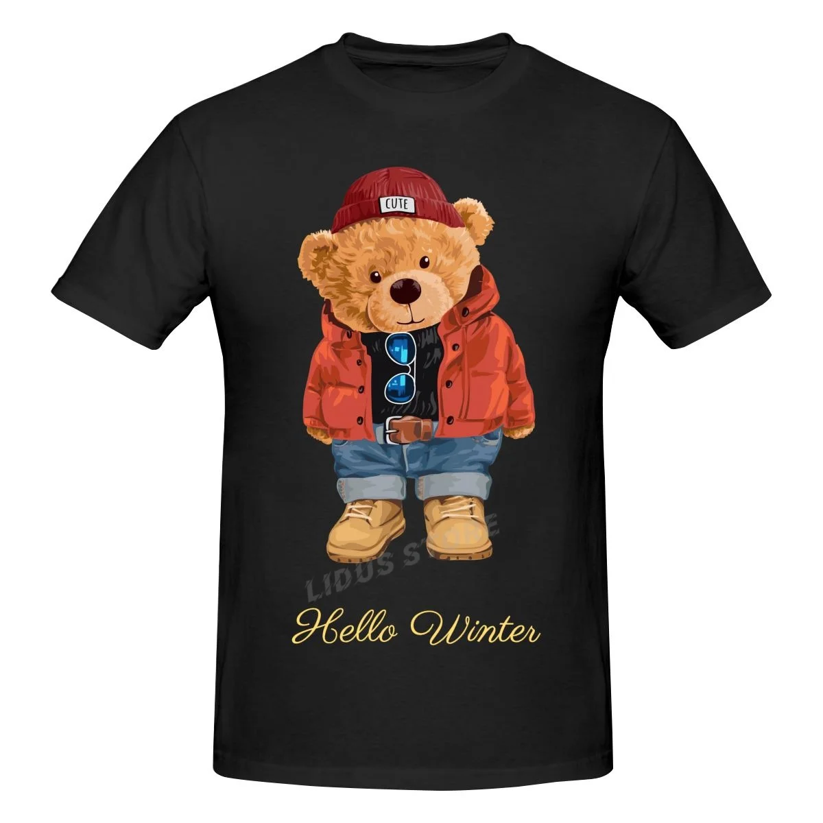 

2023 Fashion T Shirts Funny Bull Bear Toy Winter Short Sleeve Casual Men Fashion O-neck 100% Cotton T-Shirts Tee Top