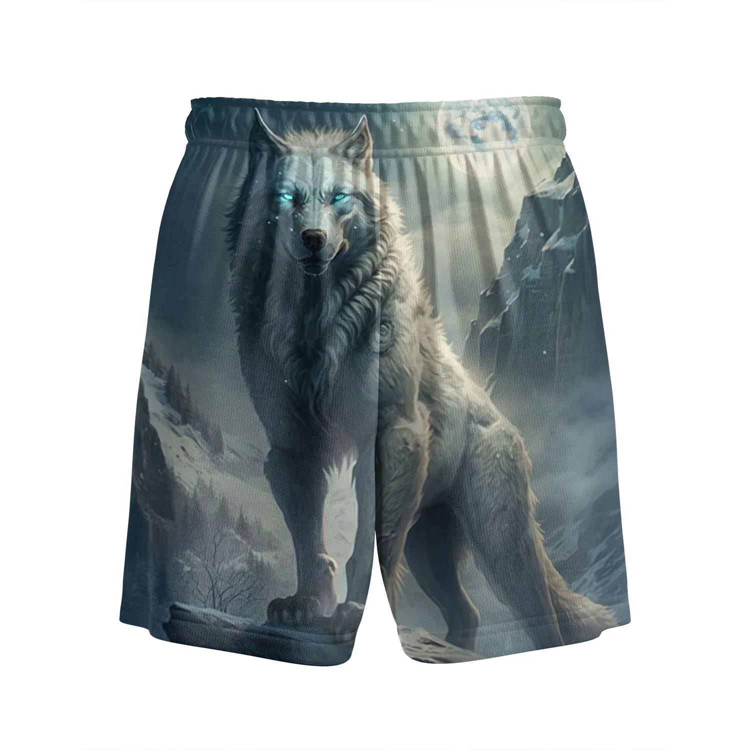 Kids casual shorts, fashionable and sporty 3D printed space werewolf pattern, comfortable fabric, children's loose fitting pants