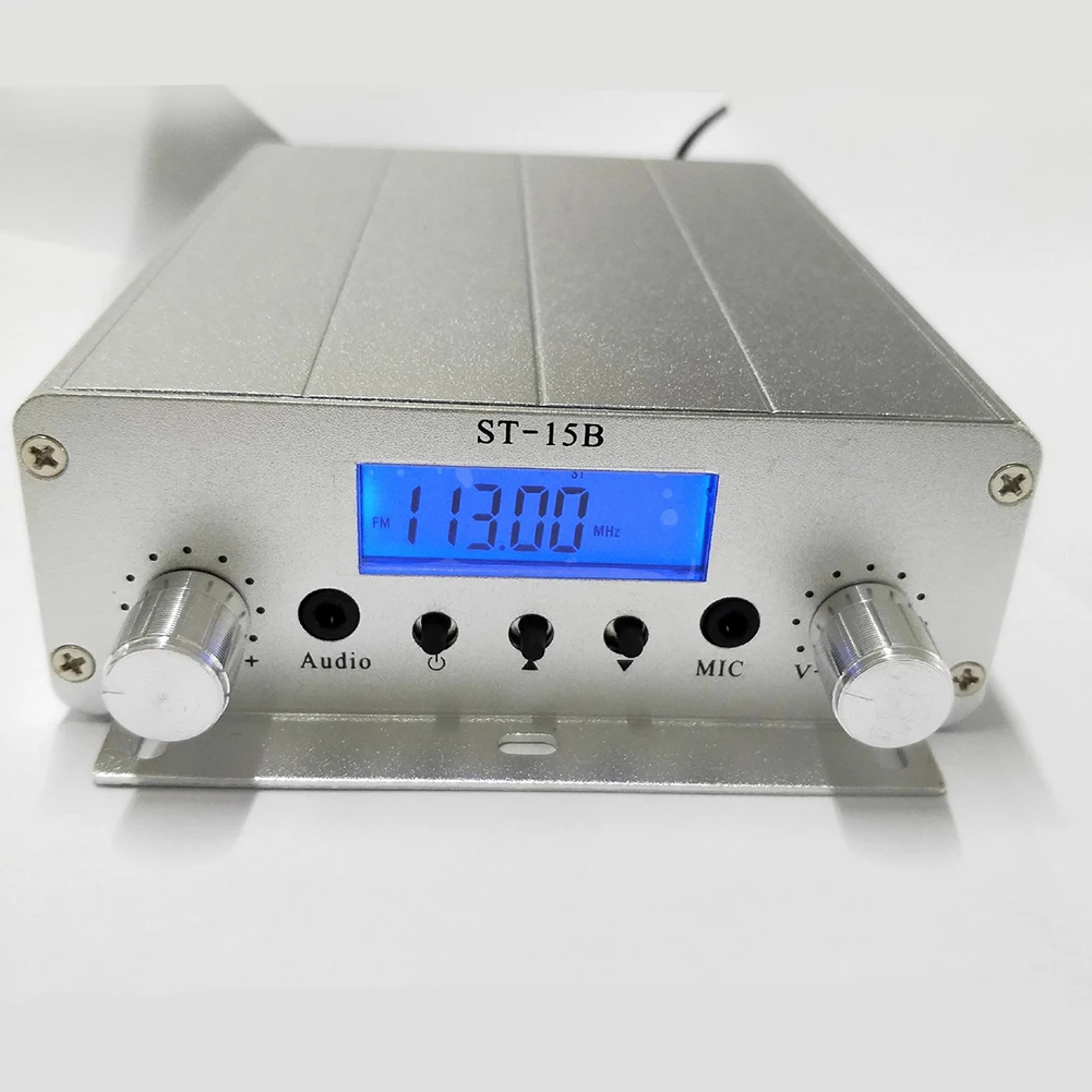 New Practical FM Transmitter PLL Transmitter 180x120x45mm 2km-10km 76-108Mhz Adjustable Dual Audio Replacement