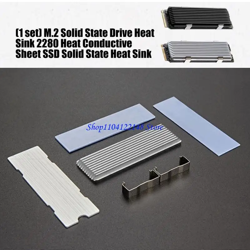 P9FA Aluminum M.2 2280 SSD Cooling Heatsink With Passive Thermals Dissipation Design