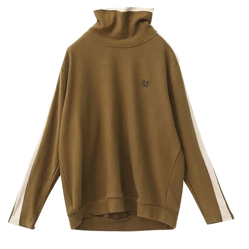 Office Lady Loose Striped Patchwork Bottoming Shirt Spring Autumn Long Sleeve All-match Casual Top Vintage Fashion Women Clothes