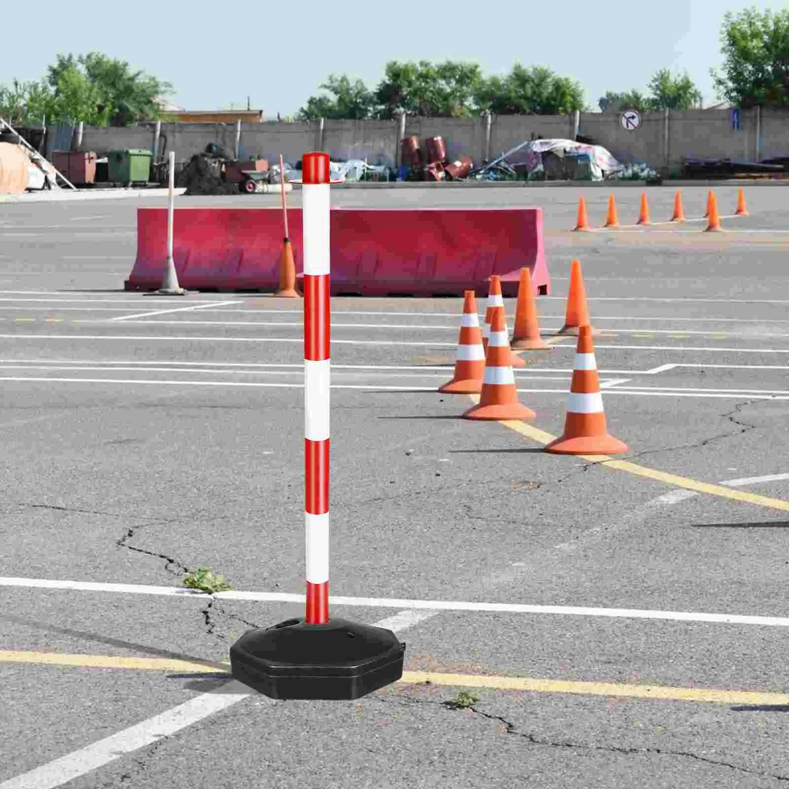 Isolation Bollard Sidewalk Delineator Post Traffic Safety Cones Garage Barricade Warning Pile Colum Tape