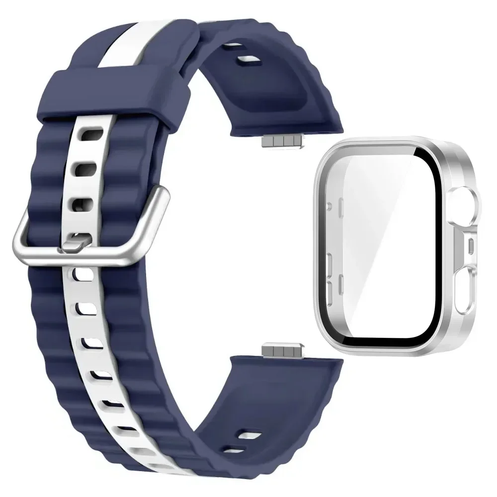 Armband + PC-Hülle für Huawei Watch Fit 4/Fit 4 Pro, Silikonarmband-Teile für Huawei Watch Fit 3 4 Watch Anti-Fall-Schutzhülle