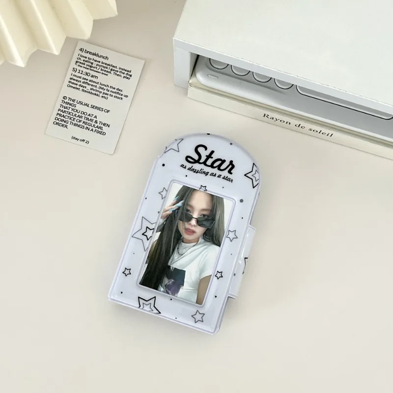 New Popular Y2k Star Gradient Polaroid Card Book Photo Storage Book Three-inch Photo Album Button Small Card Book Bag