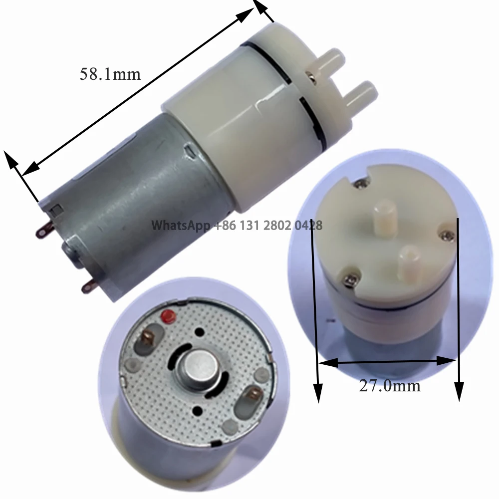 Electric Mini Air Pump Micro Vacuum Booster Motor Beauty Instrument Medical Treatment, Breast Pump, DC3.7, DC6, DC12, DC24V, 370