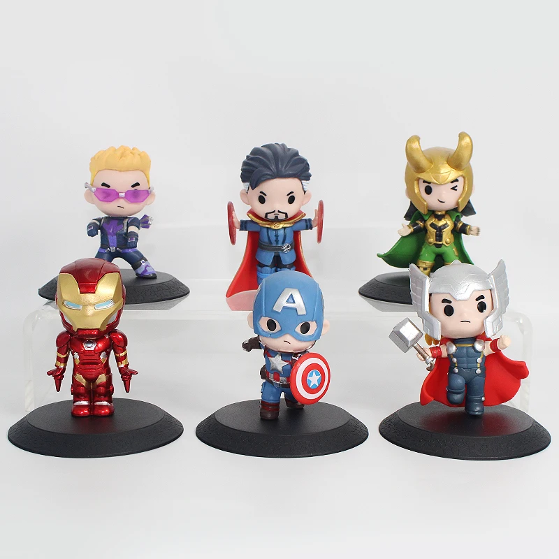 ديزني هالكس لوكي-الحديقة نافذة سوداء بلاك بانثرز القرمزي Ant-Mans دكتور غريب ثور ألعاب شخصيات الحركة Popbeans دمى الهدايا