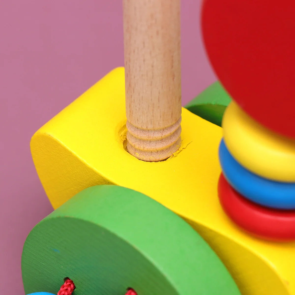 Wooden Baby Walker Early Childhood Cartoon Animal Push Rod Colorful Educational Trolley for Kids Early Childhood Baby Walker