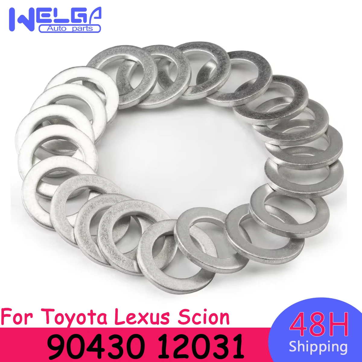 

20 шт. пробка для слива масла двигателя, уплотнительная шайба, масляная сковорода уплотнительные кольца 90430-12031 для TOYOTA, LEXUS, автомобильные аксессуары OEM 9043012031