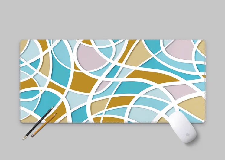 

Nordic Cream Irregular Terrain Mouse Pad Super Large Laptop Desk Pad Silk Smooth Waterproof Thicker mat Natural Rubber Mausepad