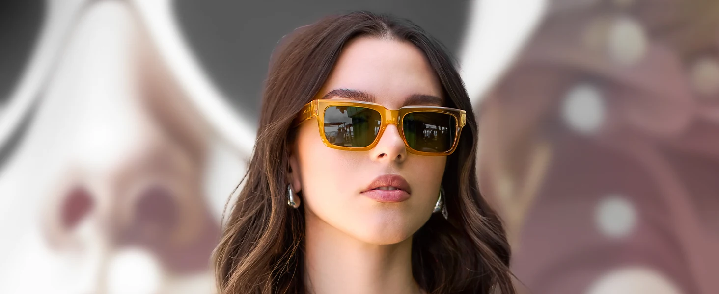 ZENOTTIC Modische rechteckige Sonnenbrille für Herren und Damen, polarisiert, UV400-Schutz, klassische, trendige Sonnenbrille zum Fahren – Detail 1