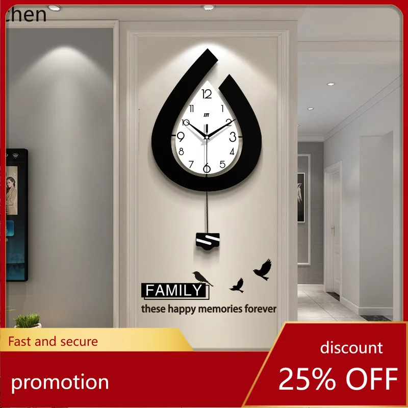 

ZML Living Room Wall Clock Water Drop Creative Modern Simple Home Wall Clock
