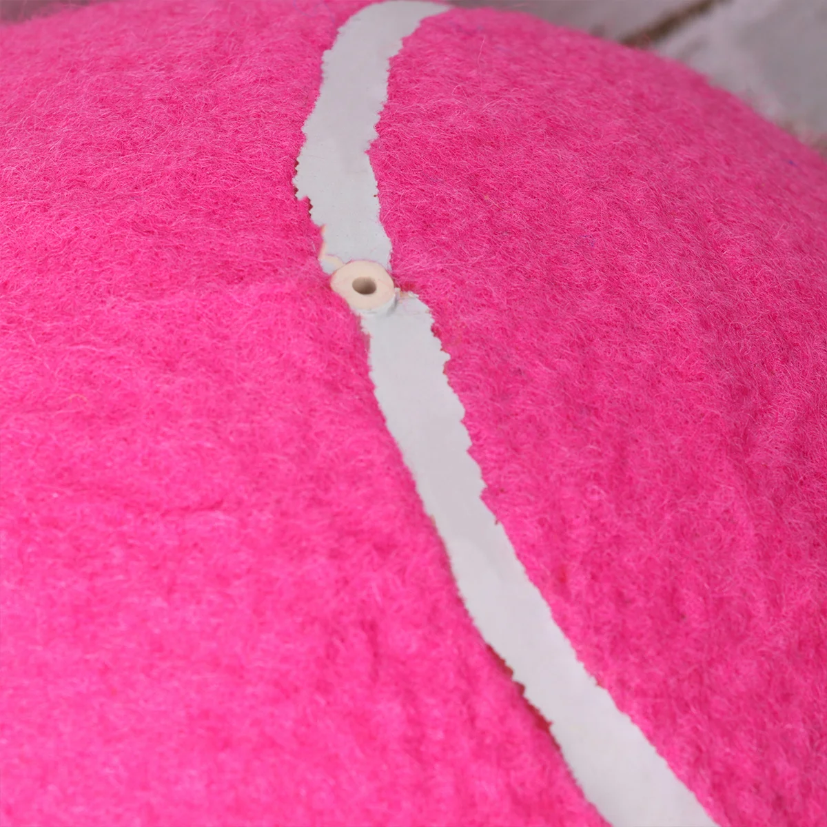 

1Pcs Inflatable Tennis Ball Rubber Material Large 20cm Pink Flannel Surface Durable Exercise Ball for Children Outdoor