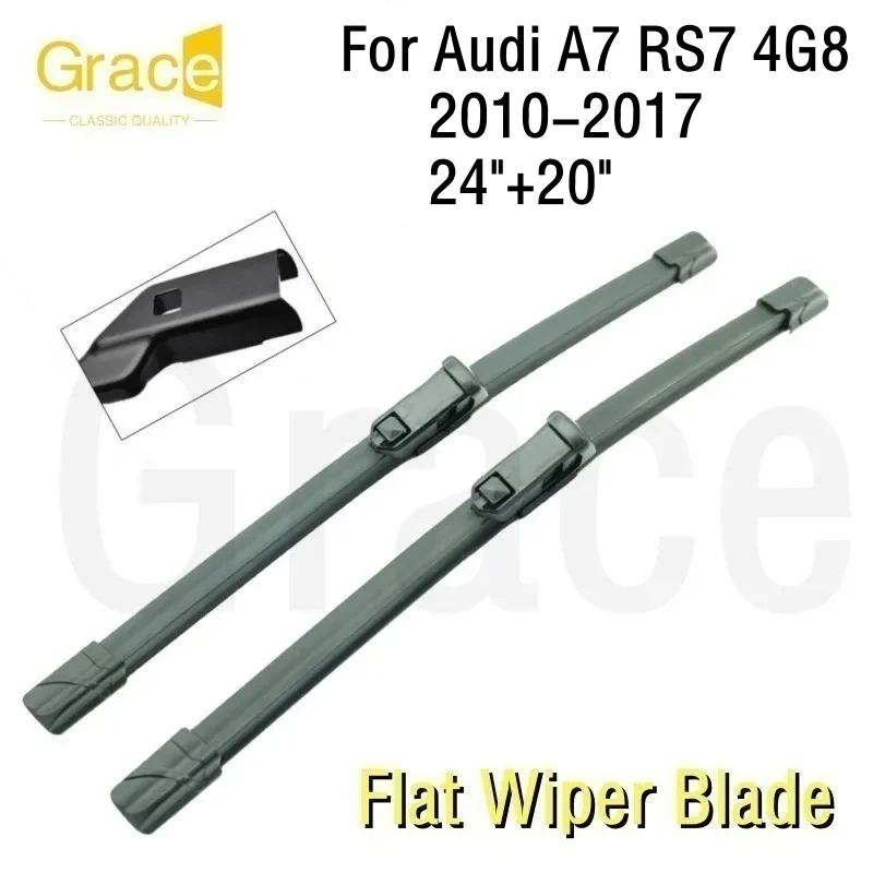 

For Audi A7 Wiper Blade 24"+20“ Car Windshield Windscreen Rubber 2017 2016 2015 2014 2013 2012 2011 2010