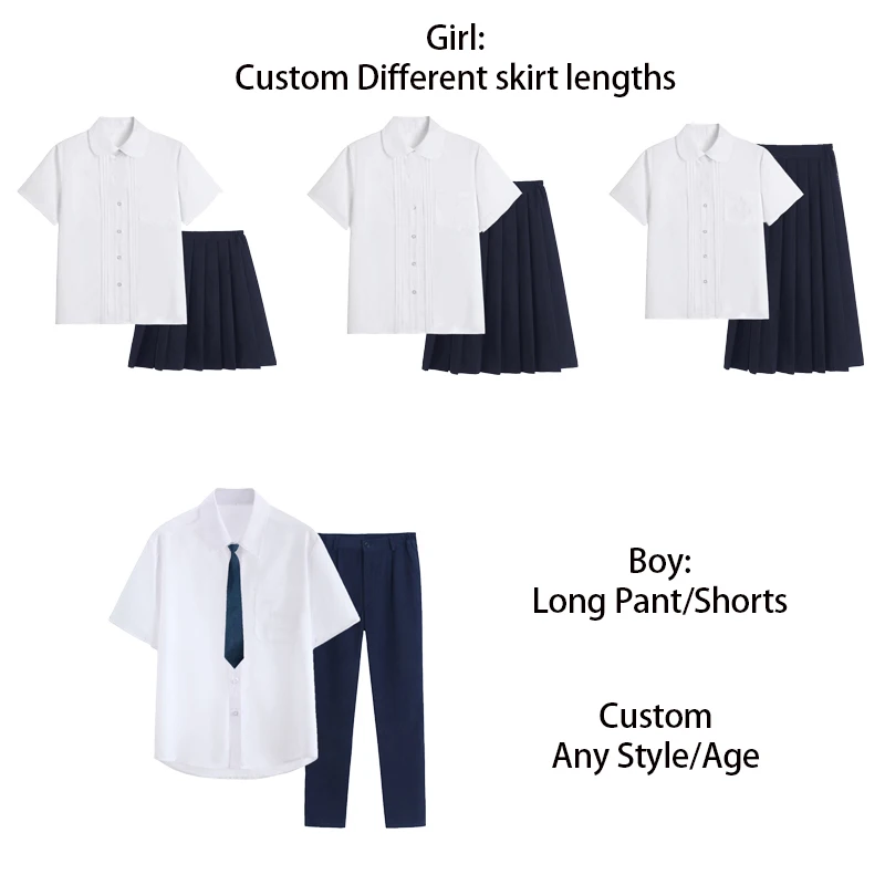 Herstellung benutzer definierte OEM Großhandel Grundschule Kinder Uniform Set High Middle School Universität Kindergarten Schuluniformen