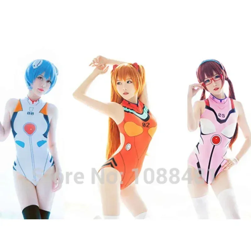 ملابس سباحة CyEVA OW D.VA ملابس سباحة بدون ظهر SUKUMIZU Asuka/AYANAMI/Makinami/SHINJI IKARI أدوات تنكرية M17