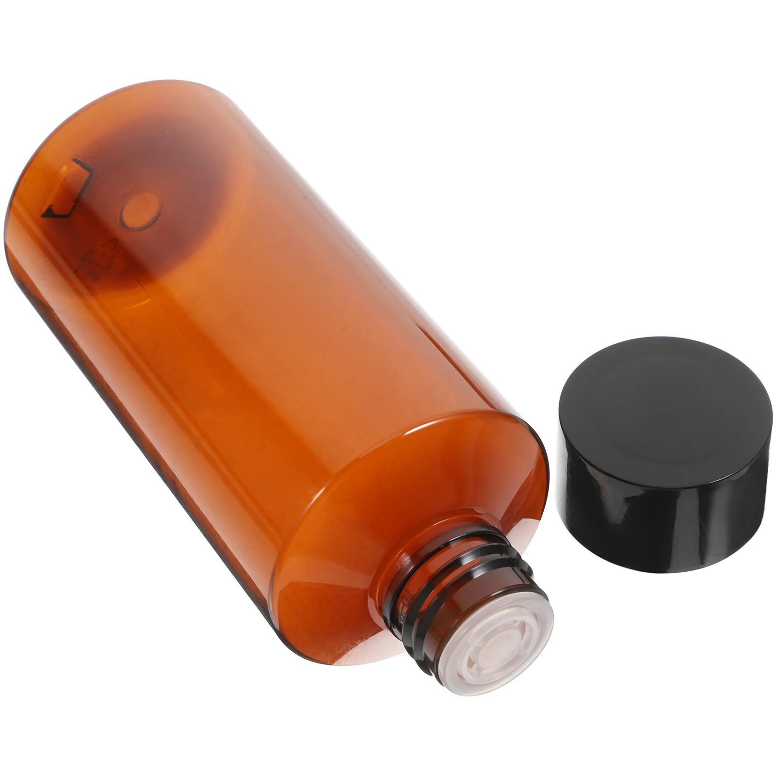 

Shampoo Plastic Bottle Empty Oil Essential Refill Travel Amber Screw Cap Bottles Brown
