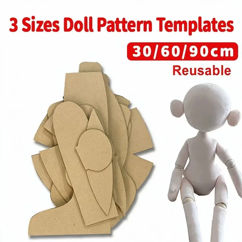 30/60/90cm ghost doll ghost mom rag doll hand-sewn button doll diy handmade density board template