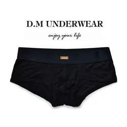 Men's Underwear Simple Style Black White Basic Bottoming Boxer Metal Advanced Modal Four Corners Underpants