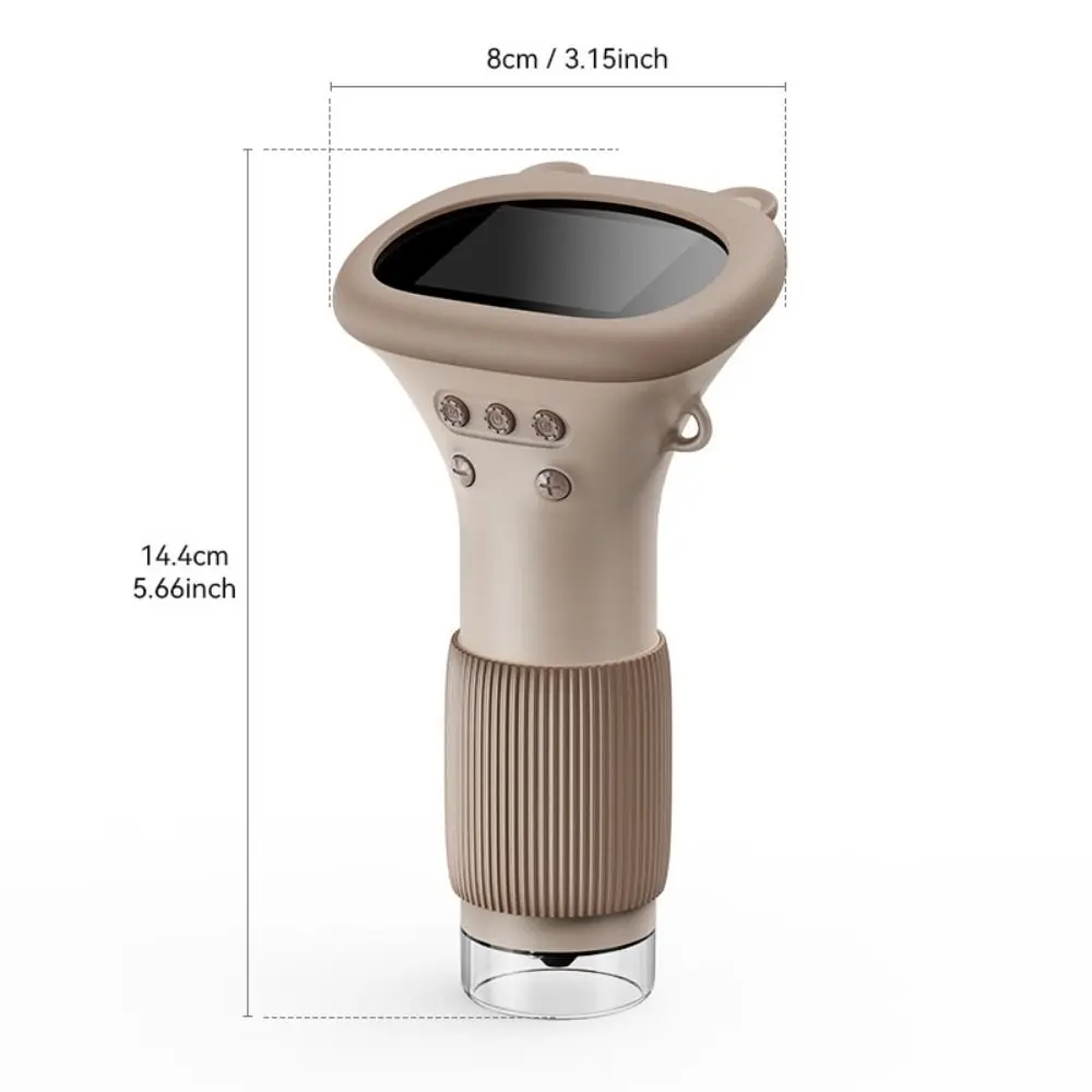 2 Inch IPS Screen Children's Digital Microscope HD Handheld Handheld Digital Microscope 8 LED Light Portable Pocket Microscope