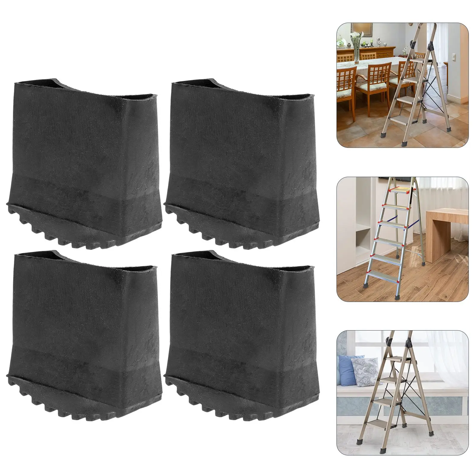 4 Pcs Ladder Foot Cover Step Feet Caps Ladders Hexagon Protective Covers Leg Rubber for Pad