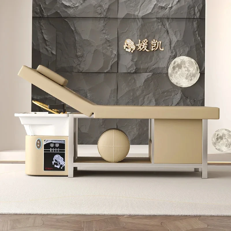 

Новая керамическая раковина для терапии головы, кровать, циркуляция воды, фумигация, красота, парикмахерская, педикюр, шампунь, чистка ушей, электрический Li