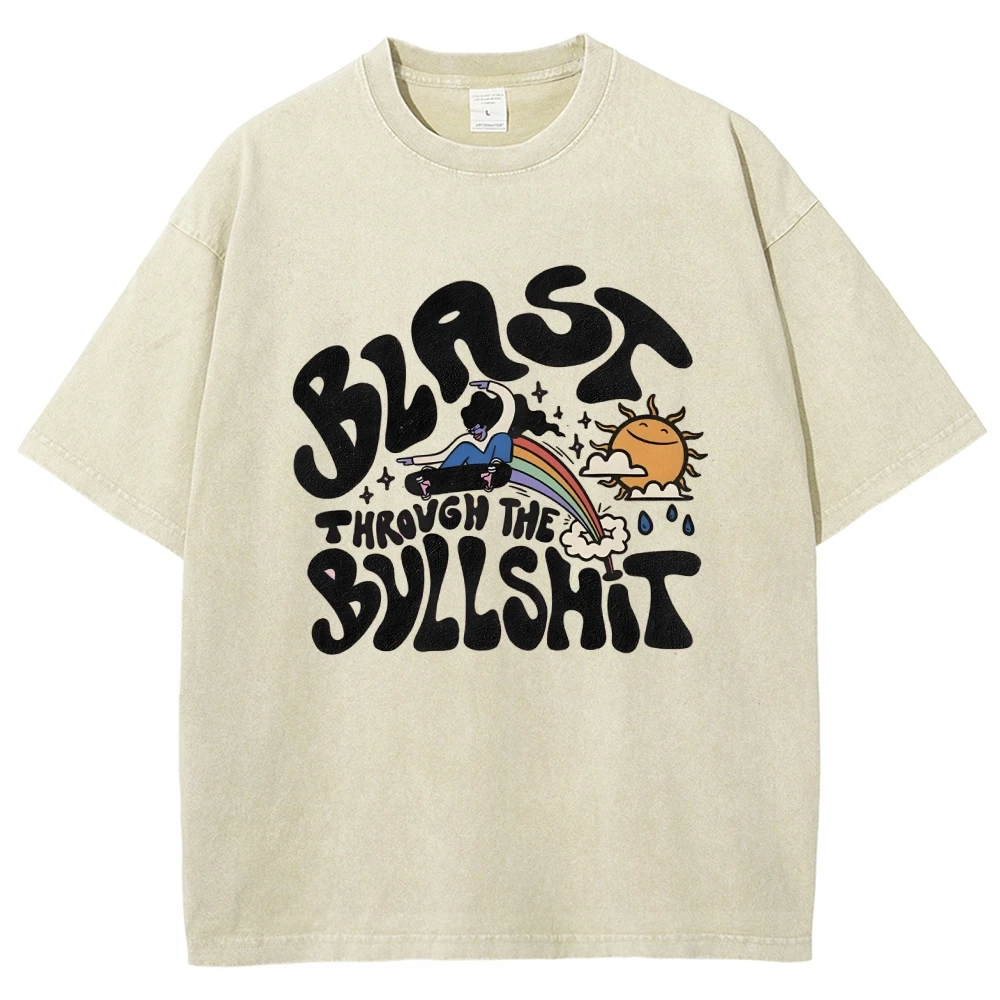 

Blast Through The Bullshit Vintage Unisex Washed T-shirt