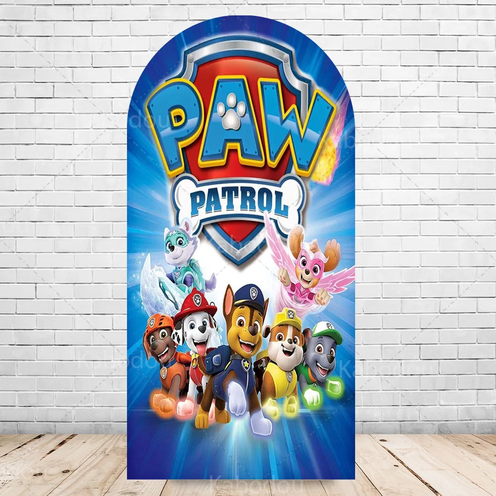 Paw Patrol Arch Backdrop For Skye Chase Girl Kid Birthday Party Decoration Wall Puppy Photography Background Photo Studio Banner