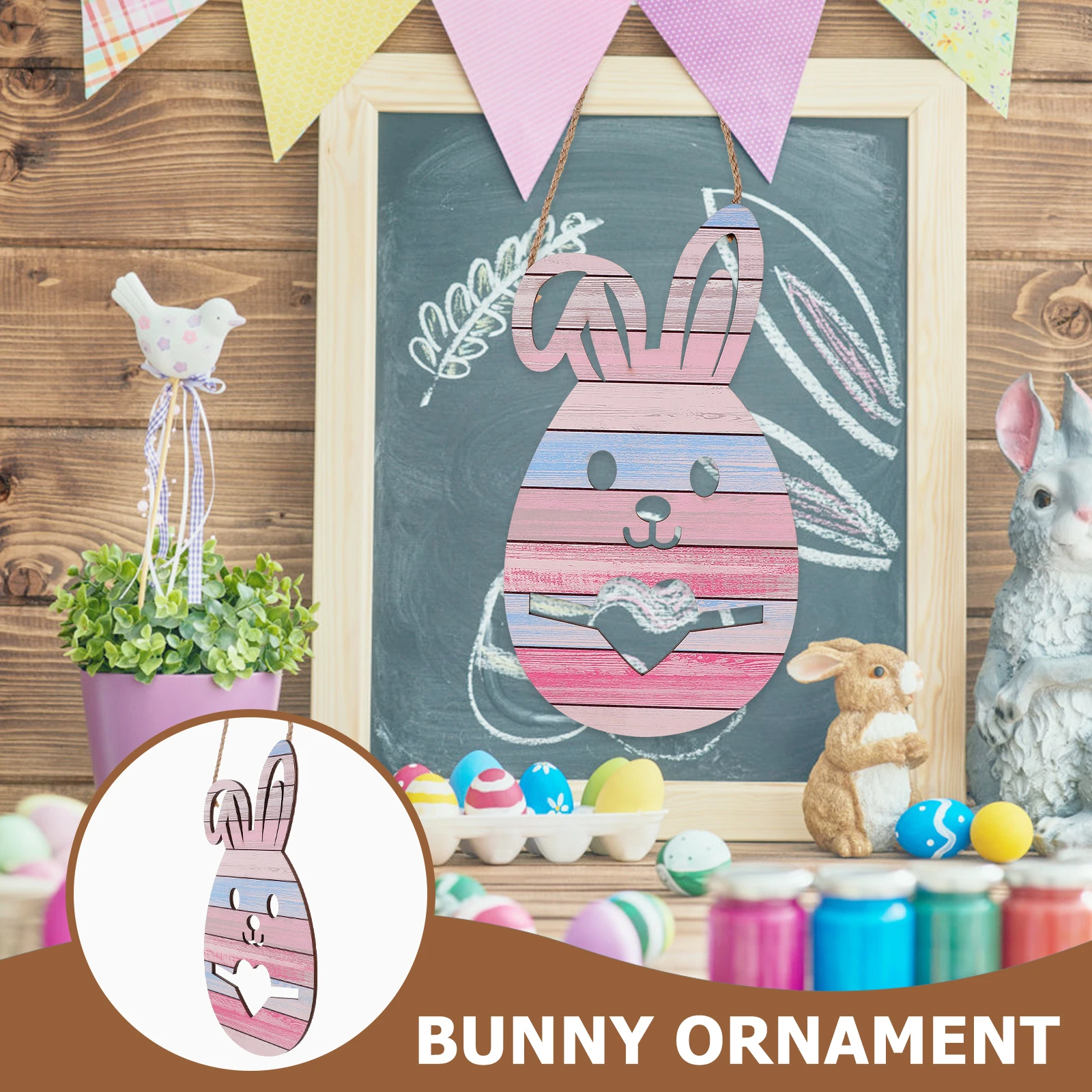 

Adorable Wooden Door Sign Easter Hanging Decor Design Home Wall Decoration Craft Festival Pendant Porch Plaque