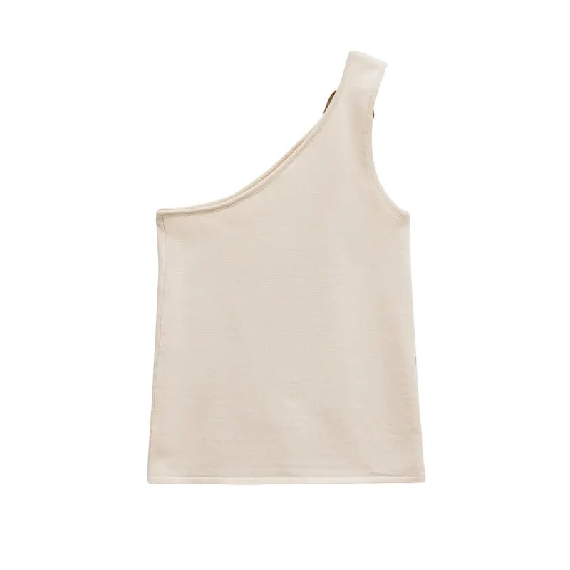 Autunno 2025 Nuovo Top da donna asimmetrico lavorato a maglia diviso Versatile Faion Commute Sle Ba Esposizione Slim Fit Cotone Poliestere