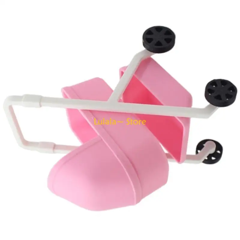 Y4QA Miniature Stroller Model Figure For 1/12 Doll House Display Interactive Educational Toy Realistic Nursery Scene Decors