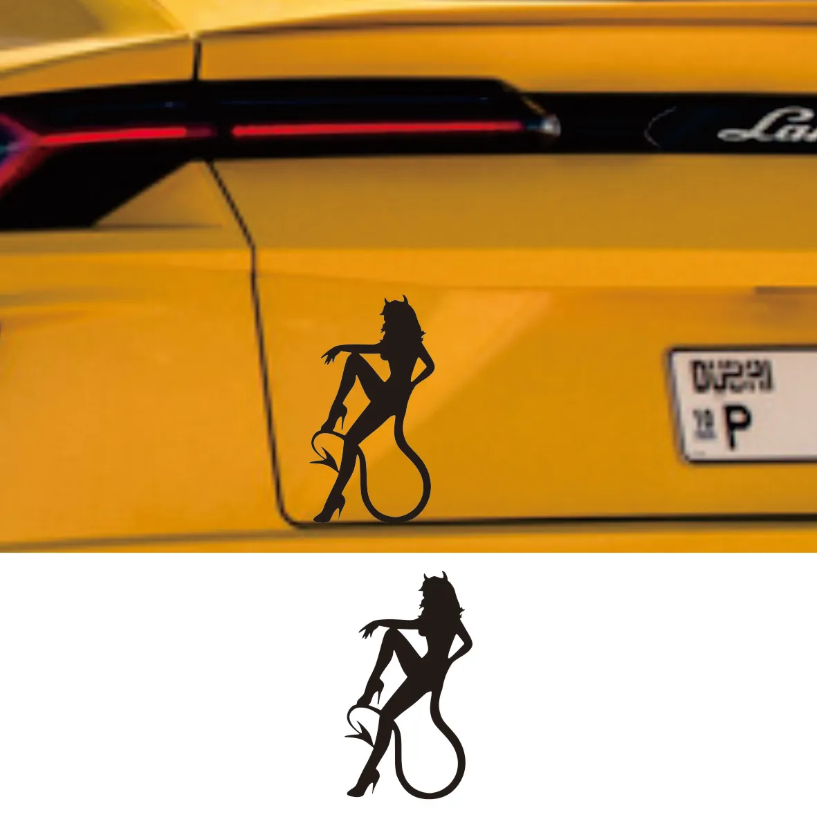

Дьяволица Female Devil Vinyl Decal Car Sticker Femal Devil Waterproof Auto Decors on Truck Bumper Rear Window