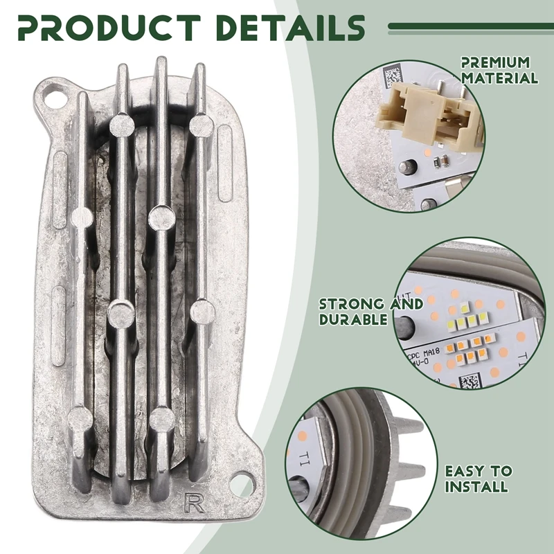 For SEAT Leon LED Headlight Daytime Running Light With Heatsink Turn Light Control Module Unit