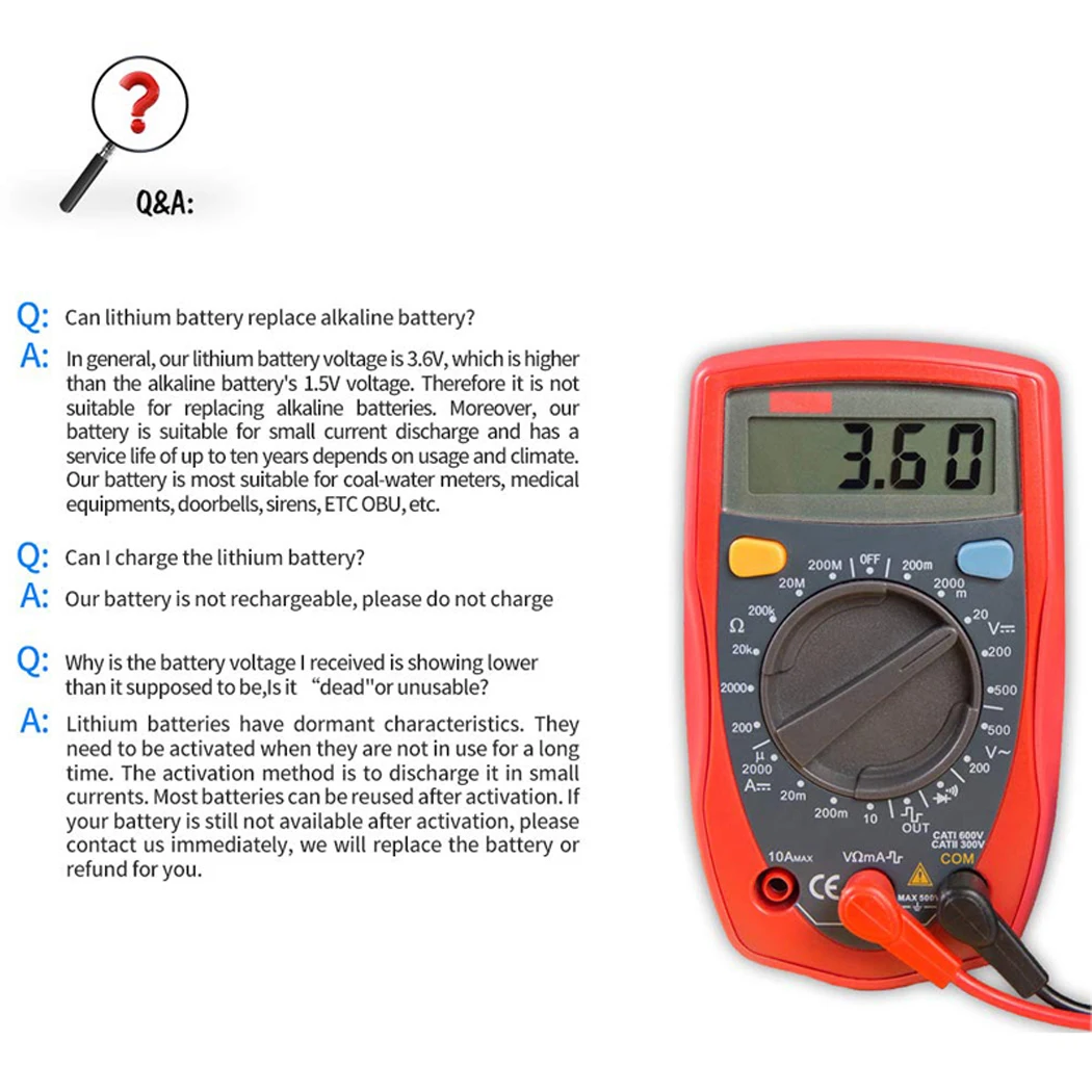 10 szt. Sprzętu 1/2AA 3.6 Volt 14250 LS14250 ER14250 TL-5902 1200mAh PLC NC gazowy wodomierz sonda akumulatory litowe