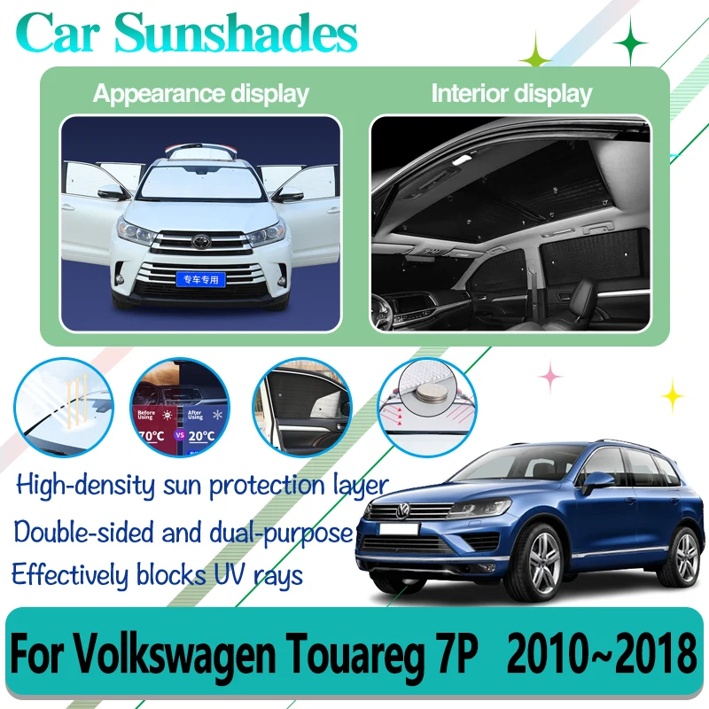 

For Volkswagen VW Touareg 7P 2010 2011-2018 Car Windows Coverage Visors Windshield Anti-UV Sun Protector Covers Car Accessories