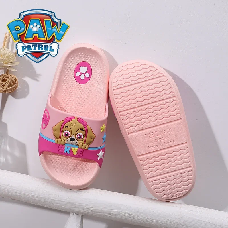 Paw Patrols Kawaii Chase Cartoon Summer Slippers Boys Girls Indoor Home Cosplay Sandals Bathroom Non-Slip Breathable Kids Gift