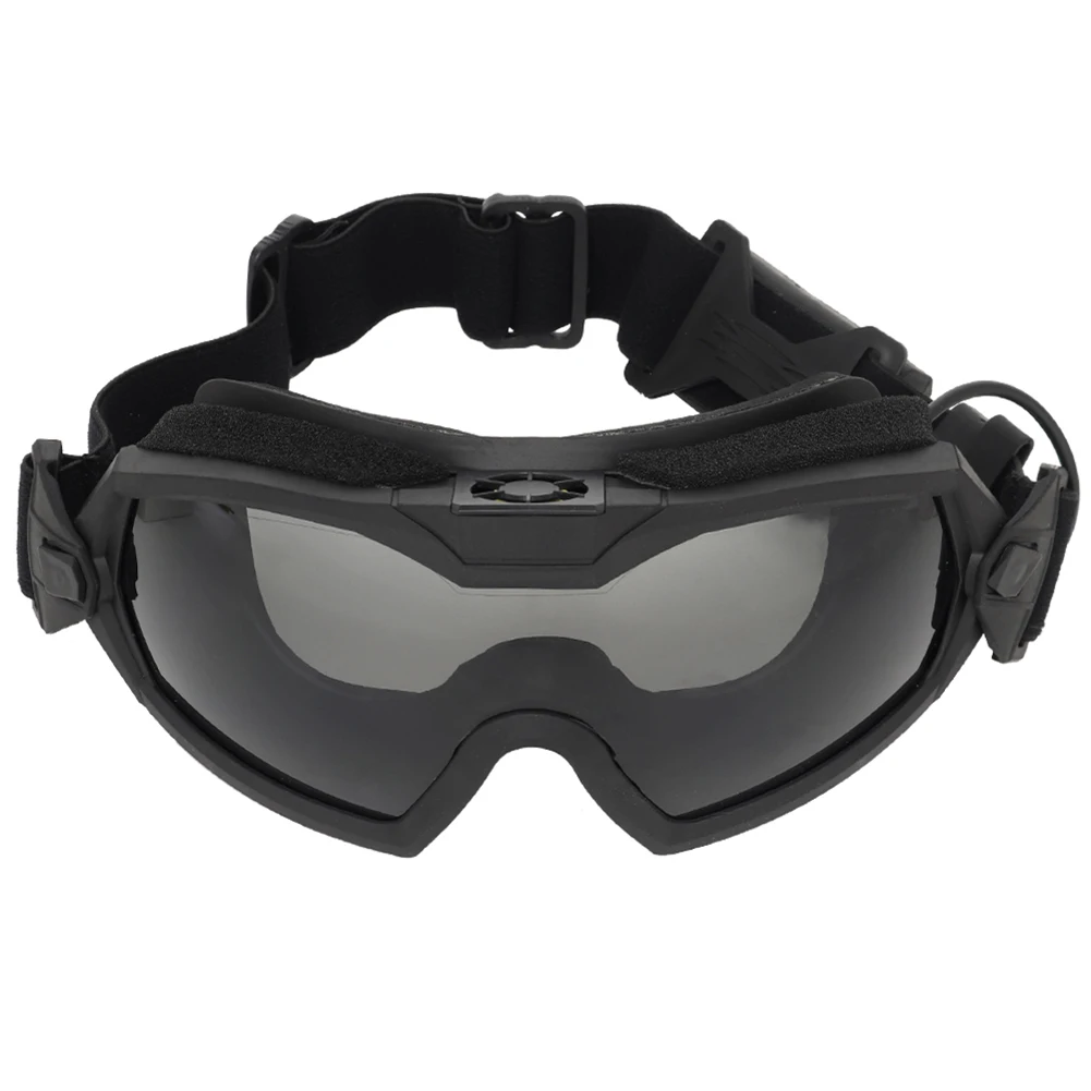 Protective Goggles Transparent Lens Airsoft Paintball Goggles with Micro Fan Scratch-resistant Eye Protection Safety Eyewear