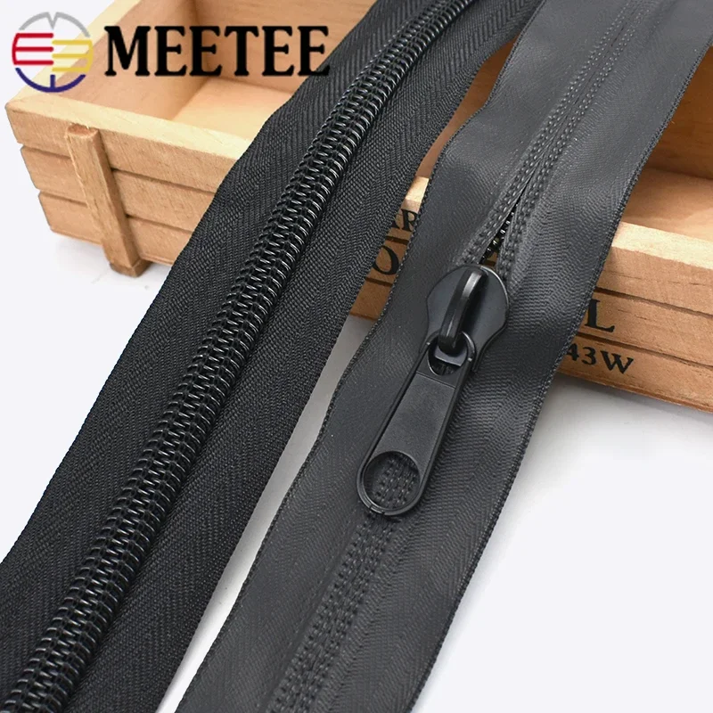 2/4/10Meters 5#/8#/10# Waterproof Zippers + Sliders Nylon Zipper For Jacket Garment Decor Zip Repair Kit DIY Sewing Accessories