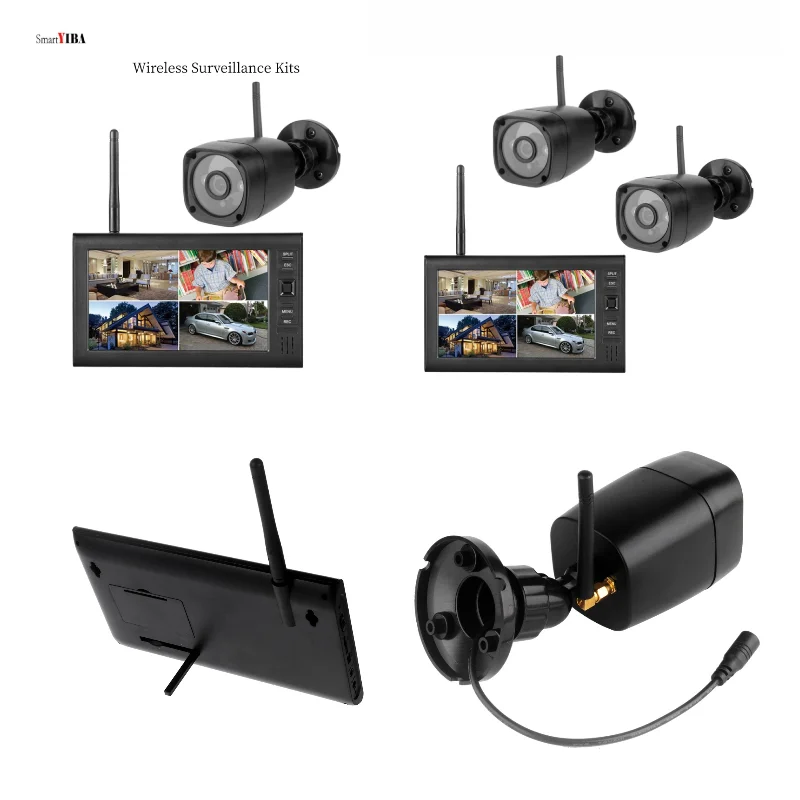 

Wireless NVR Kits 7 inch Monitor Digital 2.4G Wireless Cameras Surveillance System Home Security Video Surveillance Monitor Kit