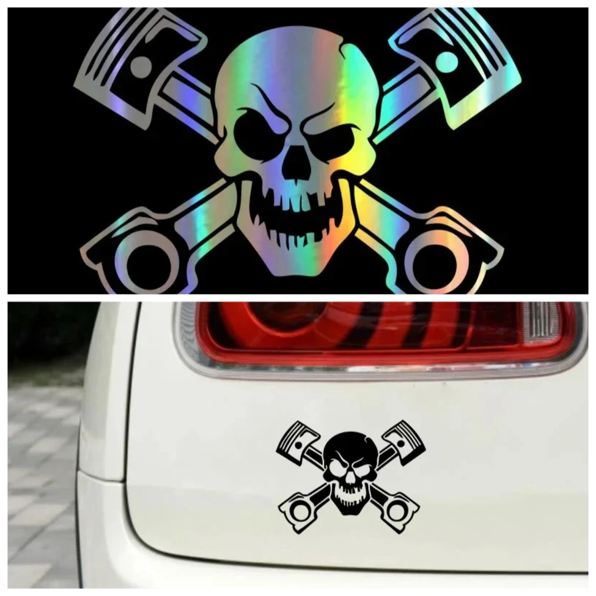 

Car Sticker Vinyl Death Skull Personalized Sticker on Car Funny Decal Motorcycle Stickers Car Styling,14CM*11CM