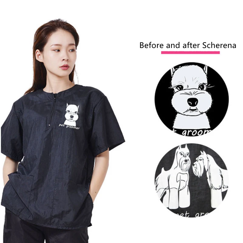 Waterproof Pet Dog Grooming Clothes Pet Groomer Uniform Waterproof Work Clothes Not Stained With Hair Gown Breathable Tops Smock