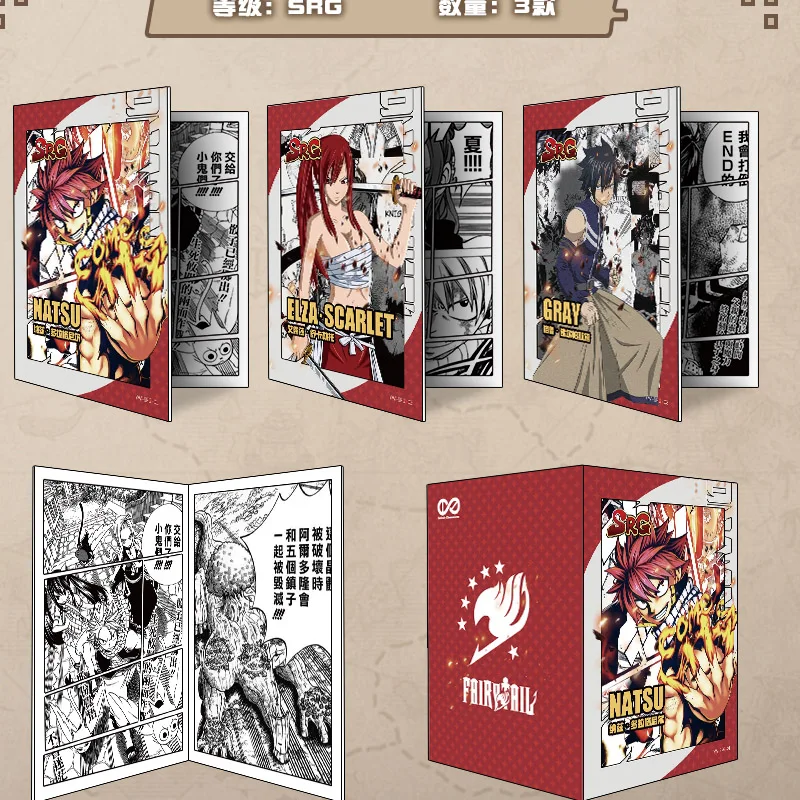 Fairy Tail Collection Cards Stan Fairy Tail Fold Flower Window Poster Booster Box Rainbow Gifts Playing Cards