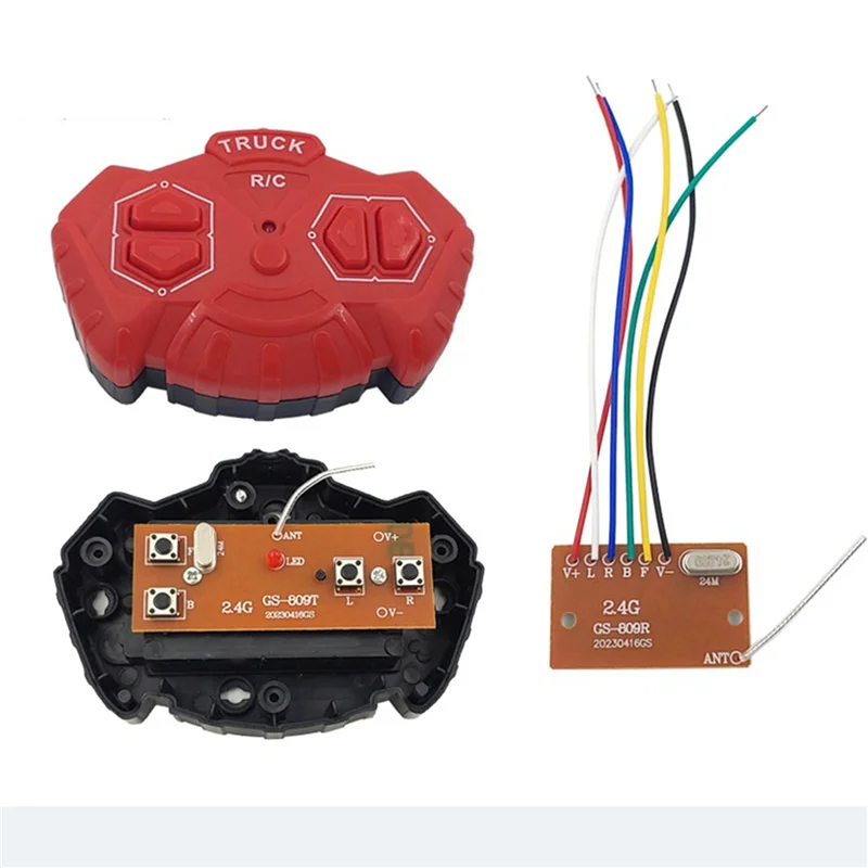 ABGI-2X 2.4G Four-Way Remote Control Module 4CH RC Remote Control Transmitter Receiver Circuit Board Accessories