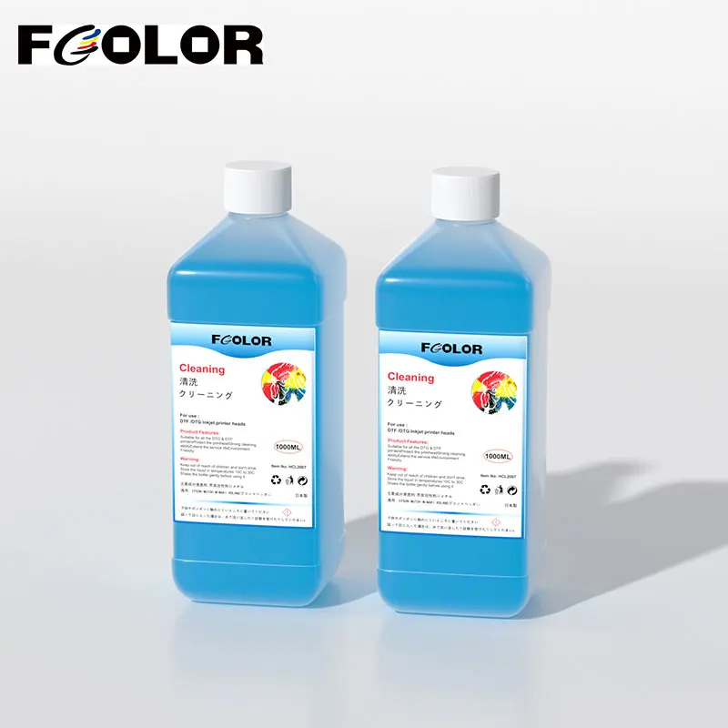 Imagem -06 - Dtf Líquido de Limpeza de Tinta para Bocal de Impressora a Jato de Tinta Dtf Forte Solução de Limpeza 1000ml Xp600 L1800 1390 Dx5 Branco